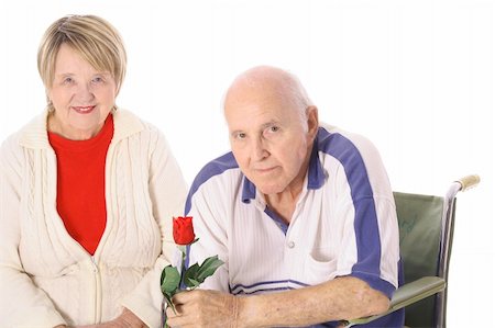 happy seniors isolated on white Stock Photo - Budget Royalty-Free & Subscription, Code: 400-05040996