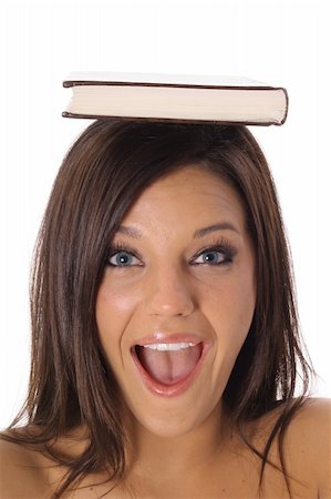 sad and happy school students - happy school girl with book Stock Photo - Budget Royalty-Free & Subscription, Code: 400-05041256