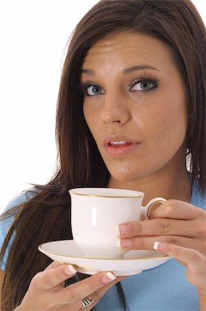 simsearch:400-04001073,k - gorgeous brunette drinking coffee Stock Photo - Budget Royalty-Free & Subscription, Code: 400-05041543