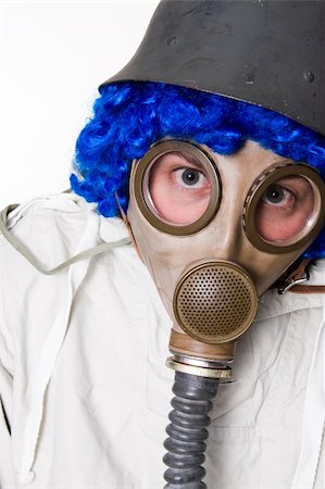 Person in gas mask on white background Stock Photo - Budget Royalty-Free & Subscription, Code: 400-05042074