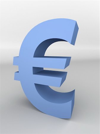 3d rendered illustration of a blue euro sign Stock Photo - Budget Royalty-Free & Subscription, Code: 400-05042489