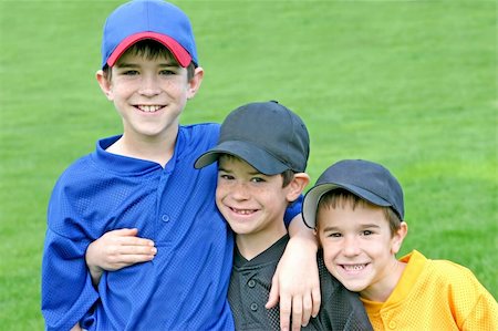 family baseball game - Boys With Uniforms on Ready for Game Day Stock Photo - Budget Royalty-Free & Subscription, Code: 400-05042978