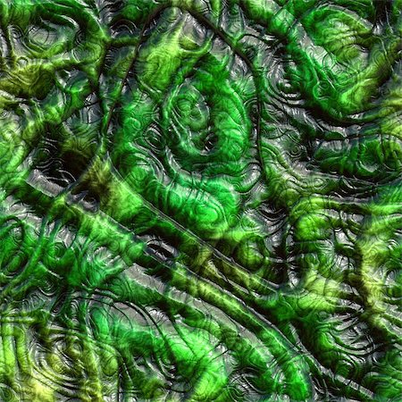 Computer generated illustration of wrinkled green lizard skin Stock Photo - Budget Royalty-Free & Subscription, Code: 400-05043308