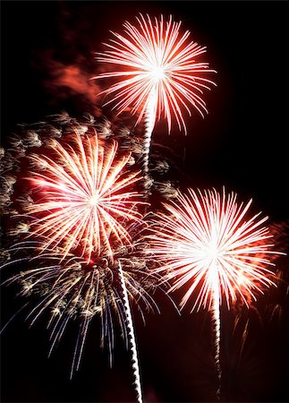 simsearch:400-06178928,k - Fireworks display/celebration out in the night sky. Stock Photo - Budget Royalty-Free & Subscription, Code: 400-05043460