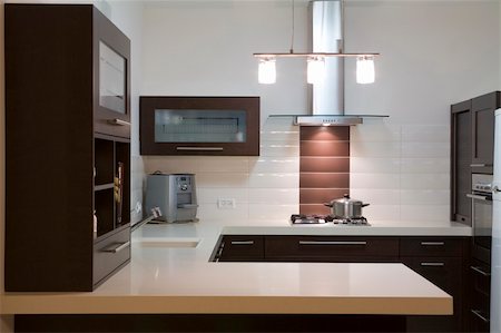 kitchen room modern design/luxury kitchen Stock Photo - Budget Royalty-Free & Subscription, Code: 400-05043697