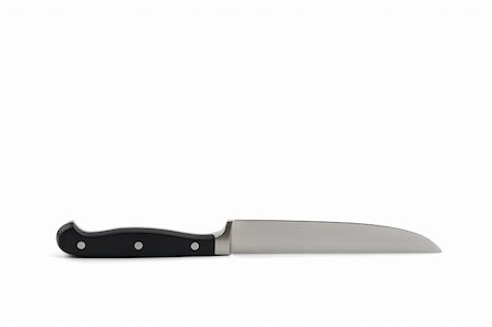 simsearch:400-05895238,k - kitchen knife, shot on white Stockbilder - Microstock & Abonnement, Bildnummer: 400-05054321
