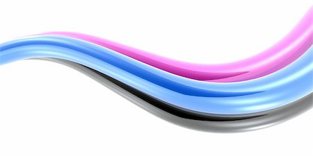 simsearch:400-04694192,k - colorful curves wave on white background (black,blue,pink) Stock Photo - Budget Royalty-Free & Subscription, Code: 400-05056039