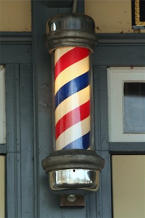 simsearch:400-08955424,k - A Old barber pole on a building Stock Photo - Budget Royalty-Free & Subscription, Code: 400-05056992