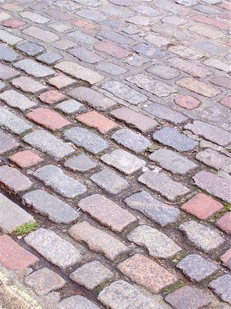 A detailed look at a classic cobblestone road from London, England. Stock Photo - Budget Royalty-Free & Subscription, Code: 400-05057118