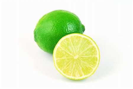 simsearch:400-05057164,k - Fresh green lime full of vitamines isolated on light background Fotografie stock - Microstock e Abbonamento, Codice: 400-05057163