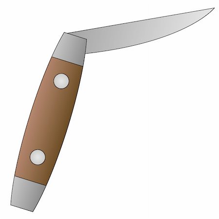 traditional pocket knife with metal blade exposed Foto de stock - Super Valor sin royalties y Suscripción, Código: 400-05057201