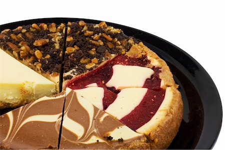 closeup of 4 varieties of cheesecake Stock Photo - Budget Royalty-Free & Subscription, Code: 400-05057315