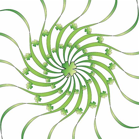 Circular green clover illustration Fotografie stock - Microstock e Abbonamento, Codice: 400-05057616