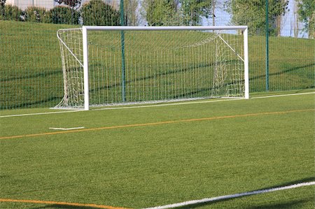 View of a football empty goal Stock Photo - Budget Royalty-Free & Subscription, Code: 400-05057644