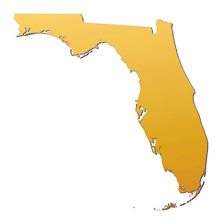 florida state - Florida (USA) map filled with orange gradient. Mercator projection. Stock Photo - Budget Royalty-Free & Subscription, Code: 400-05058144