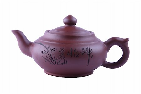 steeping - The Chinese teapot on a white background Stock Photo - Budget Royalty-Free & Subscription, Code: 400-05058562