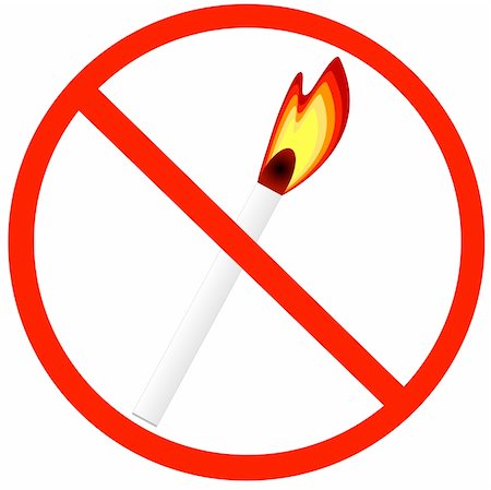 smoking prohibited sign symbol image - matches not allowed - no fires allowed symbol Stock Photo - Budget Royalty-Free & Subscription, Code: 400-05059111