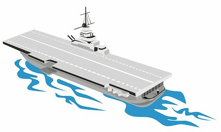 simsearch:400-04500008,k - vector art of an aircraft carrier Stockbilder - Microstock & Abonnement, Bildnummer: 400-05059225