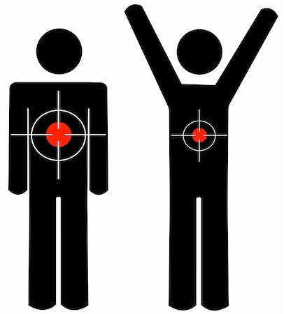 stick figure or man with targets or back Stock Photo - Budget Royalty-Free & Subscription, Code: 400-05059430