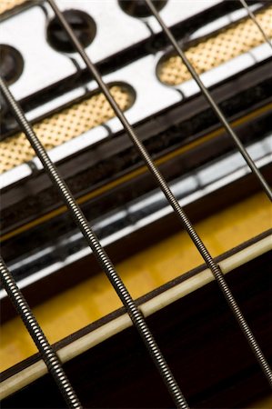 selectphoto (artist) - Detail of bridge & strings on an electric guitar Stock Photo - Budget Royalty-Free & Subscription, Code: 400-05059624