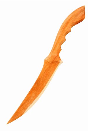 Wooden knife isolated on the white background Foto de stock - Royalty-Free Super Valor e Assinatura, Número: 400-05059657