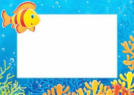 exotic underwater - photo frame and page for your scrapbook Stock Photo - Budget Royalty-Free & Subscription, Code: 400-05059687