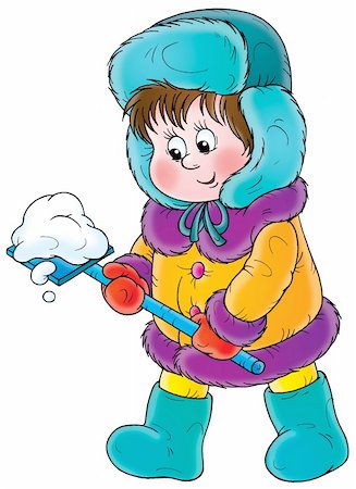 silly winter boy - Isolated clip-art / funny character for yours design Stock Photo - Budget Royalty-Free & Subscription, Code: 400-05059704