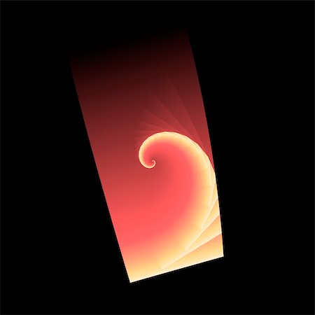 patballard (artist) - An abstract fractal with a stylized curl done in shades of red, orange, and yellow floating on a black background. Stock Photo - Budget Royalty-Free & Subscription, Code: 400-05059984