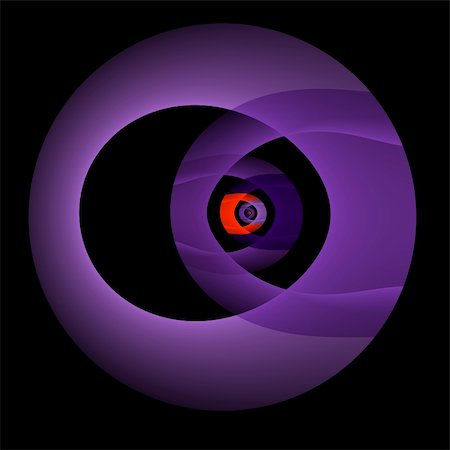 patballard (artist) - An abstract circular fractal done in shades of purple and orange. Stock Photo - Budget Royalty-Free & Subscription, Code: 400-05059991
