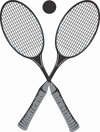 Illustration of a symbol of badminton racket and ball Stock Photo - Budget Royalty-Free & Subscription, Code: 400-05050193