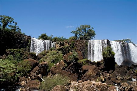rio iguaçu - Argentina side of Iguazu Falls in South America Foto de stock - Royalty-Free Super Valor e Assinatura, Número: 400-05050581