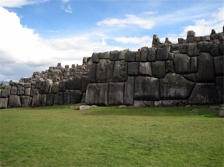 Ancient Sacsayhuaman ruins outside of Cusco, Peru Stock Photo - Budget Royalty-Free & Subscription, Code: 400-05051049