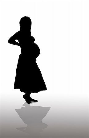 pregnant teen girl - Pregnant female silhouette on pink bsckground Stock Photo - Budget Royalty-Free & Subscription, Code: 400-05051139