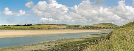 estuary - view from the camel trail cycleway and footpath along disused railway line the estuary of the river camel padstow and rock cornish coast cornwall england uk Stock Photo - Budget Royalty-Free & Subscription, Code: 400-05051244