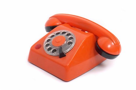 simsearch:400-03986450,k - old orange phone on the white background Photographie de stock - Aubaine LD & Abonnement, Code: 400-05051371