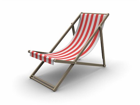 simsearch:400-05215932,k - 3d rendered illustration of a red and white deck chair Foto de stock - Super Valor sin royalties y Suscripción, Código: 400-05051496