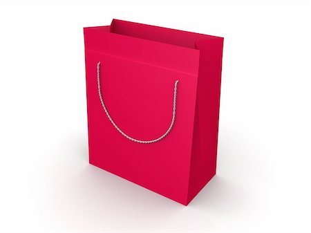 simsearch:400-04102288,k - 3d rendered illustration of a red shopping bag Photographie de stock - Aubaine LD & Abonnement, Code: 400-05051514