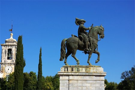 portugal horse sculpture - Equestre statue of Portuguese king D. João IV Portugal. Stock Photo - Budget Royalty-Free & Subscription, Code: 400-05051752