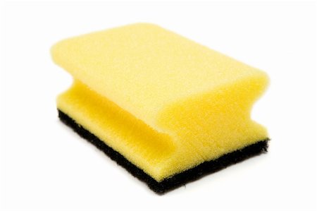 simsearch:400-04309146,k - Yellow sponge isolated on a white background. Photographie de stock - Aubaine LD & Abonnement, Code: 400-05051931