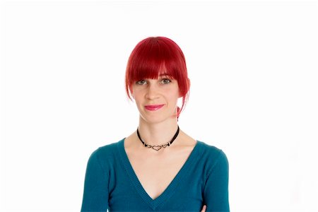 simsearch:400-04520503,k - a friendly woman with red hair smiles Stock Photo - Budget Royalty-Free & Subscription, Code: 400-05051971