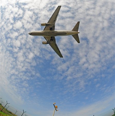 A fisheye view of an aeroplane Stockbilder - Microstock & Abonnement, Bildnummer: 400-05052230