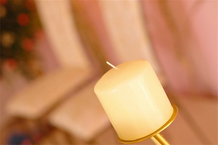 white candle Stockbilder - Microstock & Abonnement, Bildnummer: 400-05052273