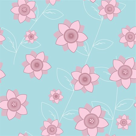 deco tree vector - Vector - Seamless retro japanese spring flower pattern, can be tiled together to form a continuous background. Stock Photo - Budget Royalty-Free & Subscription, Code: 400-05053037