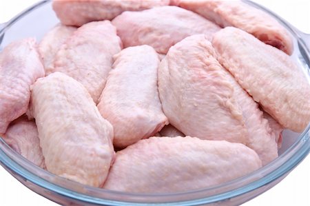 raw chicken dishes - Raw chicken wings in a glass dish Stock Photo - Budget Royalty-Free & Subscription, Code: 400-05053063