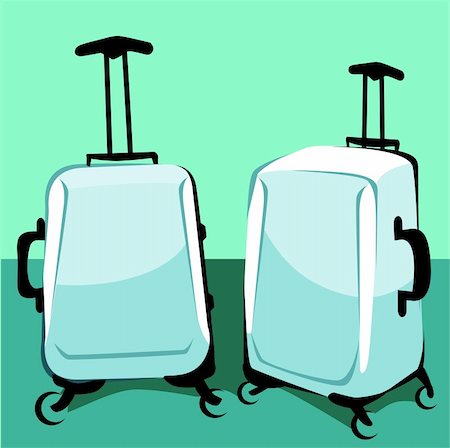 simsearch:400-04520169,k - Illustration of two trolley bags Photographie de stock - Aubaine LD & Abonnement, Code: 400-05053260