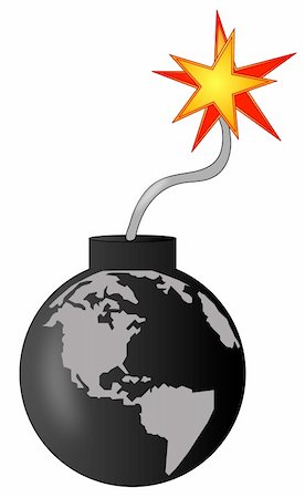 simsearch:400-06425552,k - earth as an explosive bomb going off Photographie de stock - Aubaine LD & Abonnement, Code: 400-05053280