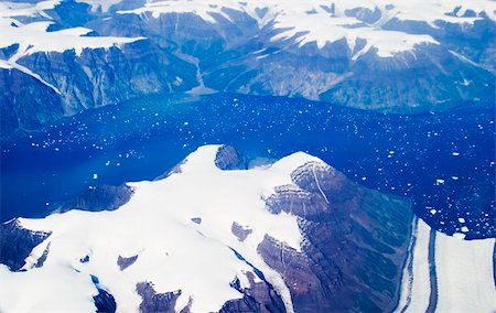 Aerial shot of eastern Greenland Stock Photo - Budget Royalty-Free & Subscription, Code: 400-05053842