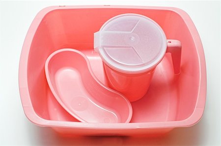 plastic bathtub - A pink medical wash basin, kidney tray and water pitcher. Stock Photo - Budget Royalty-Free & Subscription, Code: 400-05064217