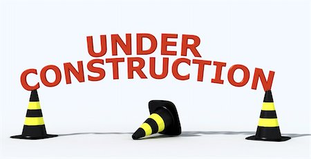 simsearch:400-08093747,k - under construction logo on white  background - 3d rendering Fotografie stock - Microstock e Abbonamento, Codice: 400-05064493