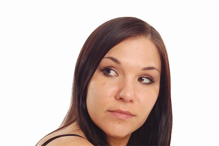simsearch:400-06131065,k - attractive brunette woman on white background Stockbilder - Microstock & Abonnement, Bildnummer: 400-05064531